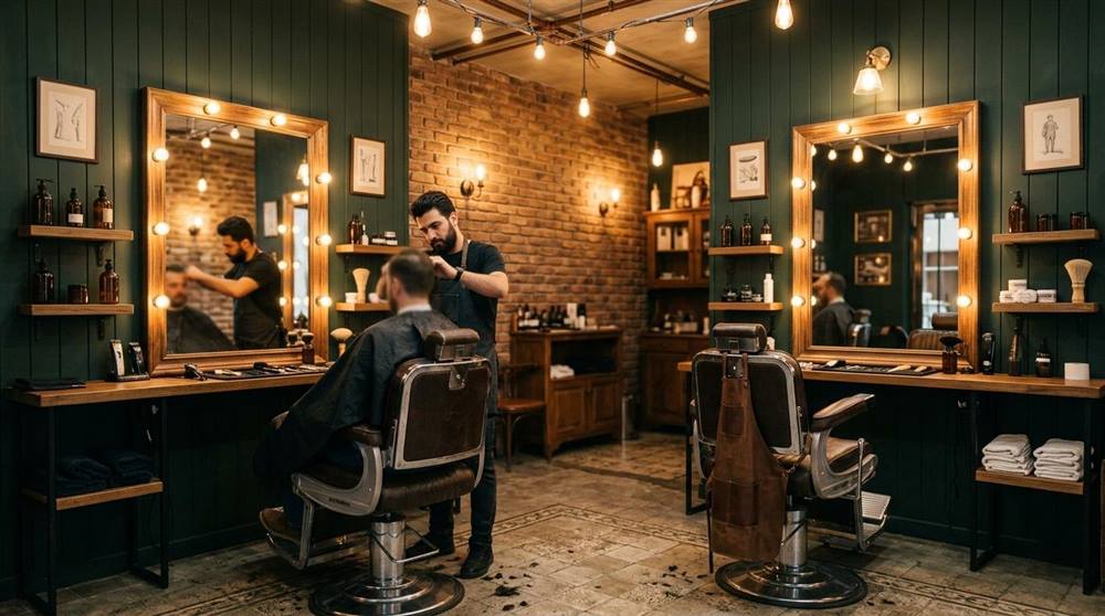 Barber shop website on mobile